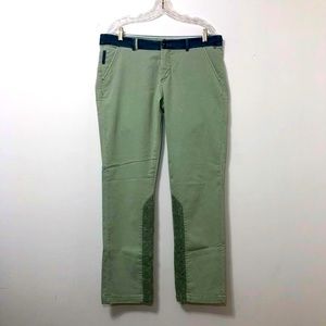 Anthropologie Pilcro Pants Light Green With Lace-Trim Size 30